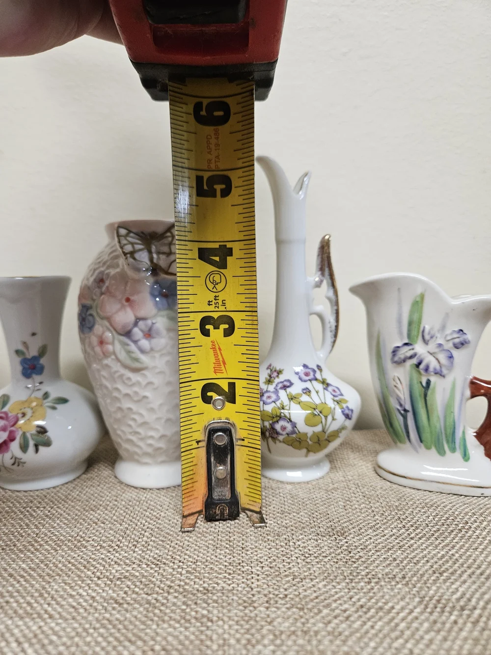 Vintage Miniature Porcelain 7 Piece Bud Vase Collection